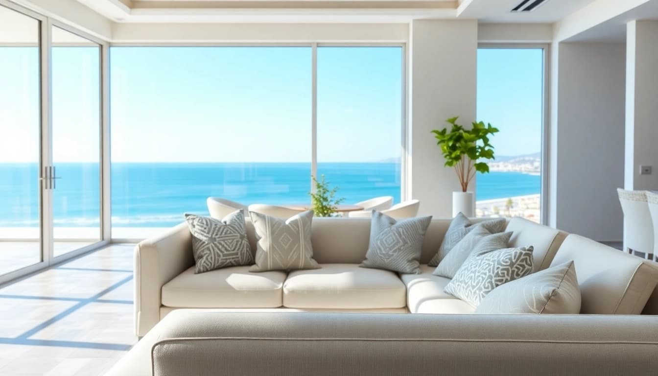 Bright and stylish interior showcasing a luxurious design to buy apartment in alanya.
