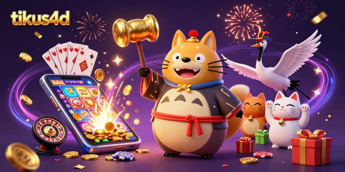 Permainan menyenangkan di tikus4d dengan kucing maneki-neko dan elemen slot yang menarik.