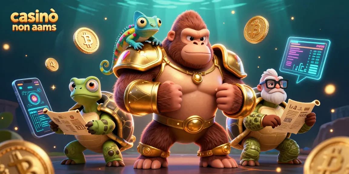 Giocatori al casinò non AAMS vincono con il re gorilla e il suo compagno camaleonte.
