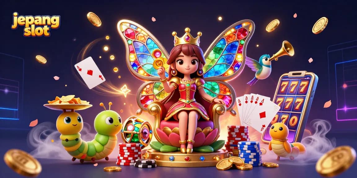 Experience jepang slot action with vibrant characters and dynamic game elements in a detailed illustration.