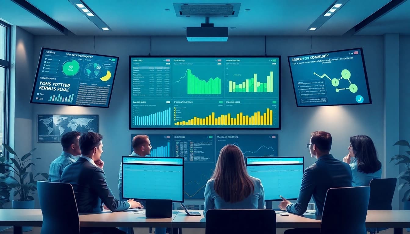 Illustration showcasing the trustworthy environment of 슈어맨's sports betting verification community, featuring professionals analyzing data and ensuring user safety.