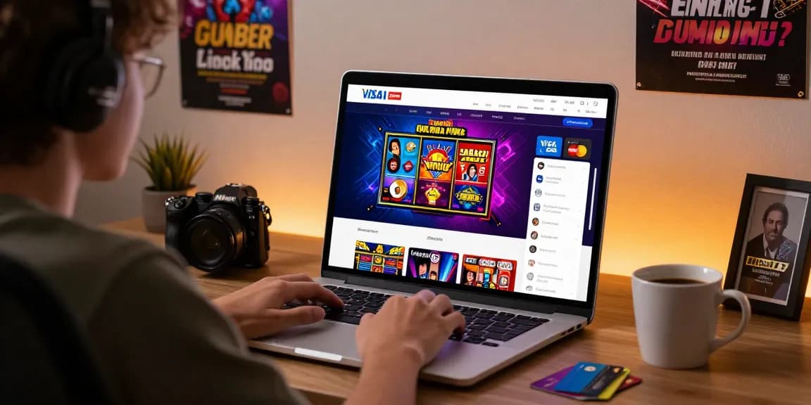 Engaging scene of player enjoying credit card casinos at home with https://bhma.org.uk/ on screen, showcasing popular gaming titles and credit card options.