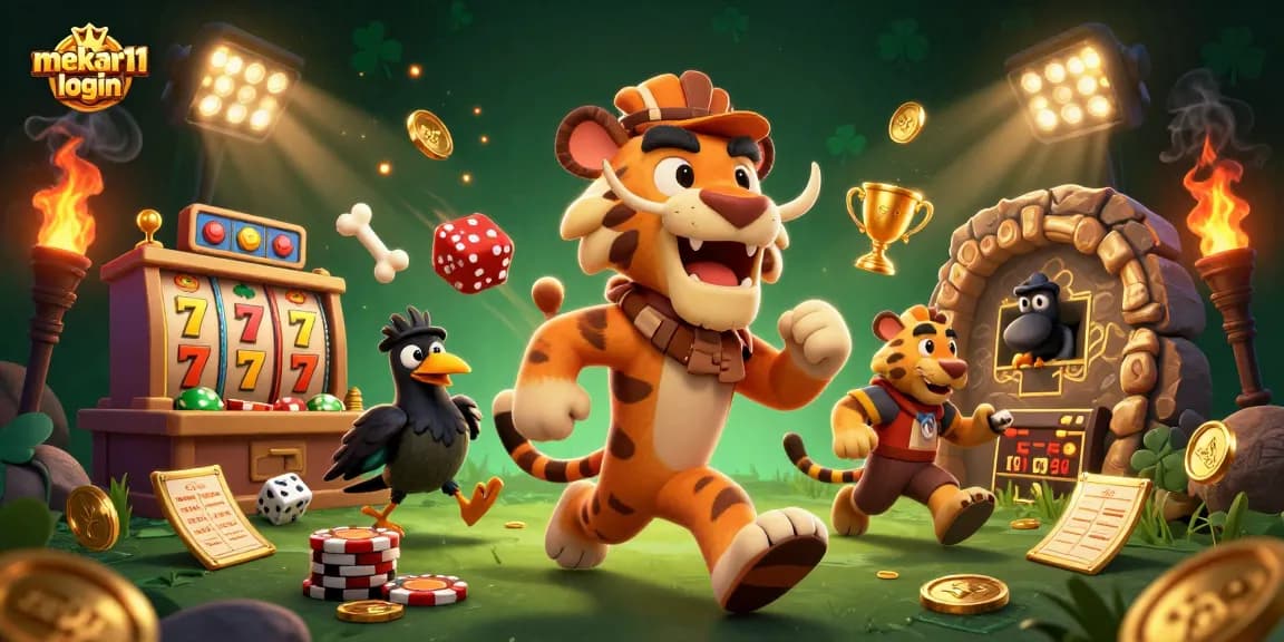 Experience the thrill of winning at mekar11 login with our prehistoric casino adventure showing unique characters and elements.