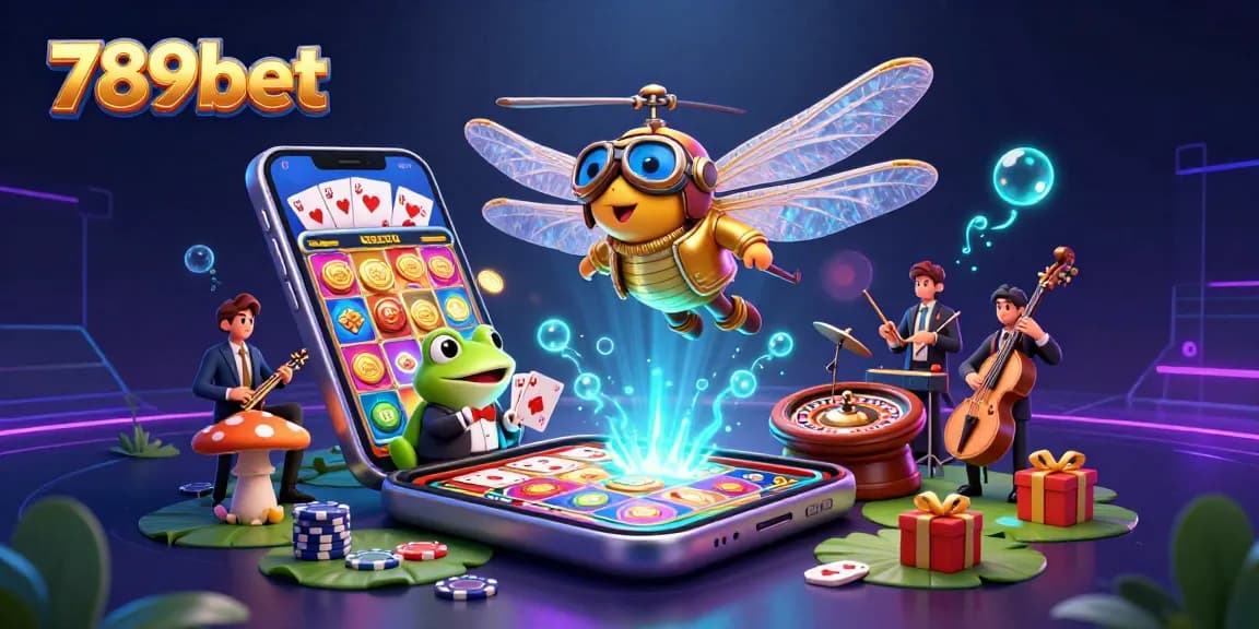 Play thrilling games at 789bet, featuring unique characters and vibrant casino elements.