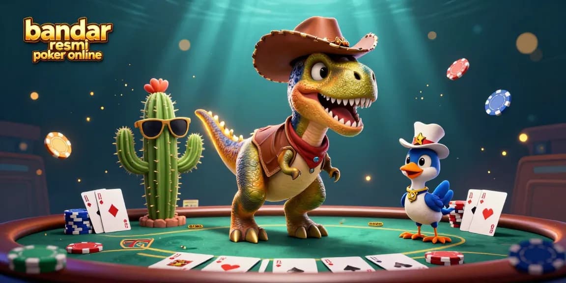 Engage in thrilling poker games with bandar resmi poker online in this vibrant and dynamic casino scene.
