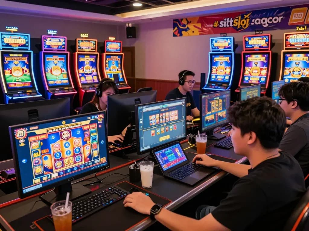 Keceriaan dalam permainan virtual dengan pemain yang terlibat dalam situs slot gacor
