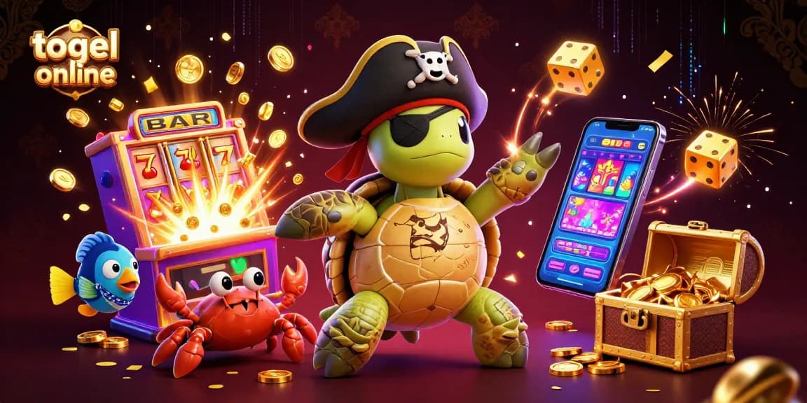 Experience the thrill of togel online gaming with vibrant characters and dynamic casino elements.
