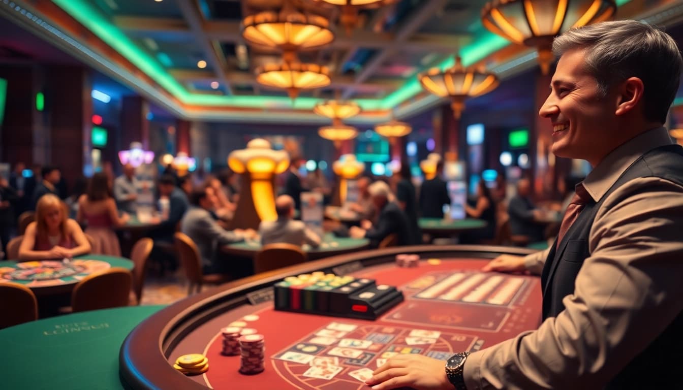 Agen togel menginspirasi kegembiraan di kasino dengan dealer yang ramah dan suasana meriah.