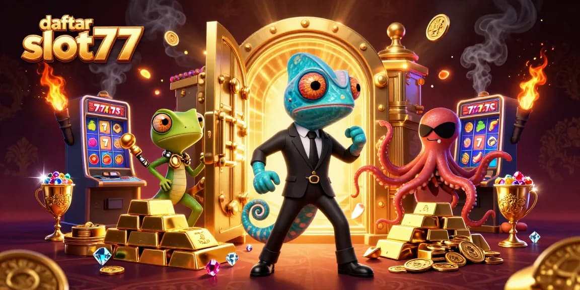 Experience daftar slot777 with vibrant slot machines and colorful characters in a rich casino scene.