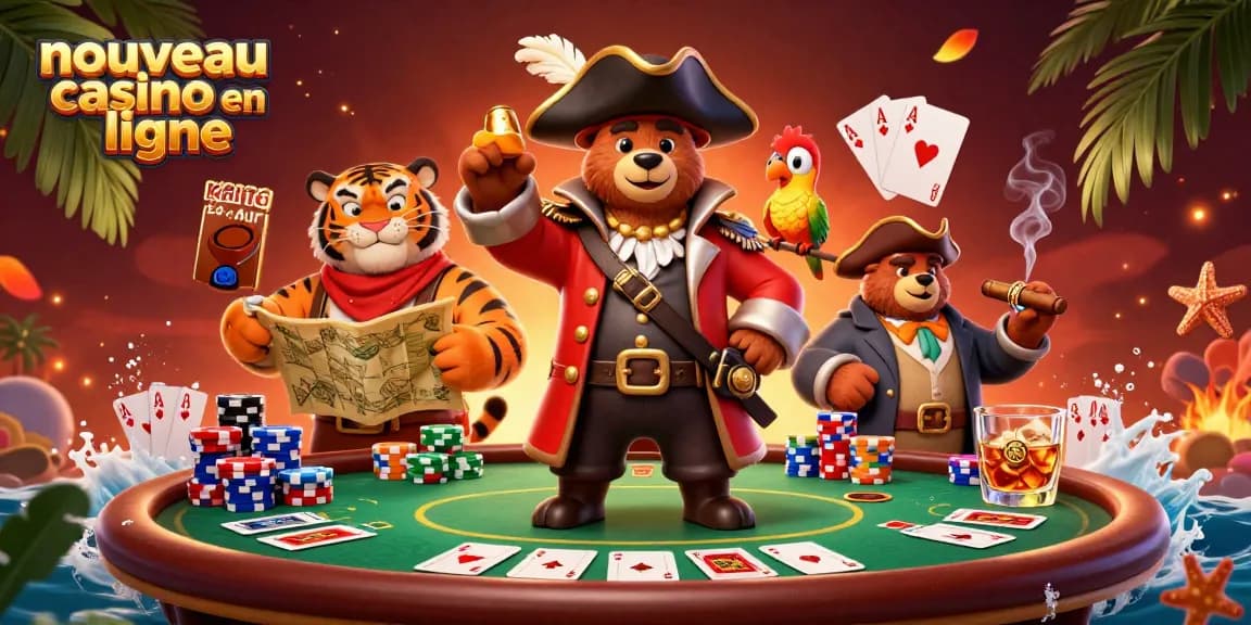 Jouez au nouveau casino en ligne avec des personnages 3D captivants et des éléments de poker colorés.