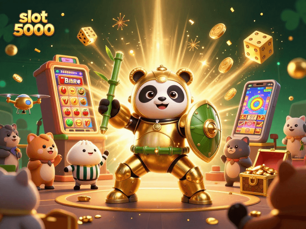 Experience the vibrant action of slot 5000 as playful panda pilots an exciting jackpot adventure!