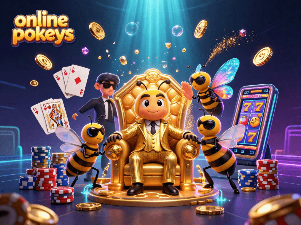 Engage with exciting online pokies gameplay surrounded by colorful casino elements.