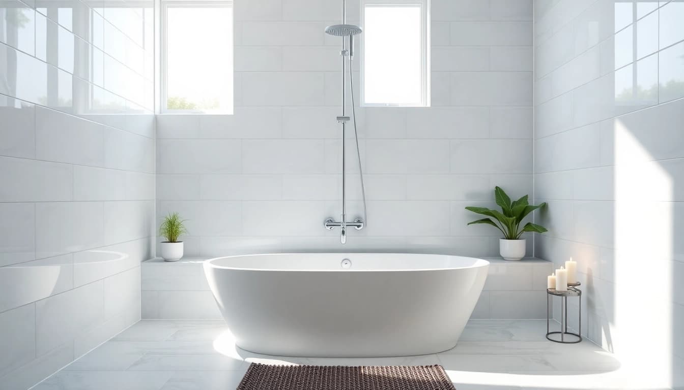 Scopri il piatto doccia moderno con eleganti dettagli e accessori raffinati.
