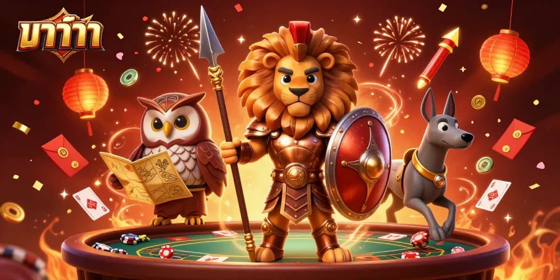 Experience baccarat with a 3D illustration featuring strategic gameplay and rich casino elements.