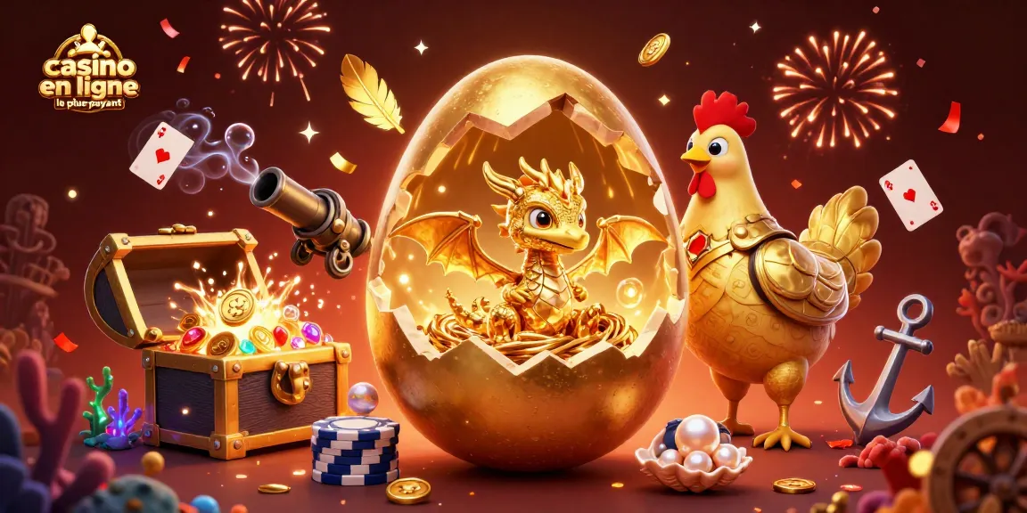 Découvrez le casino en ligne le plus payant avec ce dragon doré et des jetons de poker luxuriants.