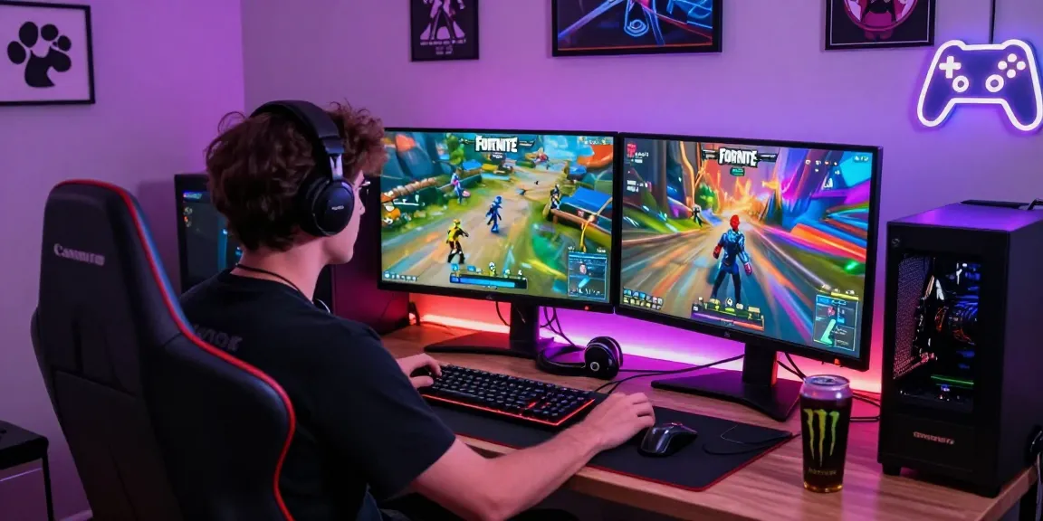 Engaging gaming setup featuring lenball168 and vibrant peripherals in an energetic atmosphere.