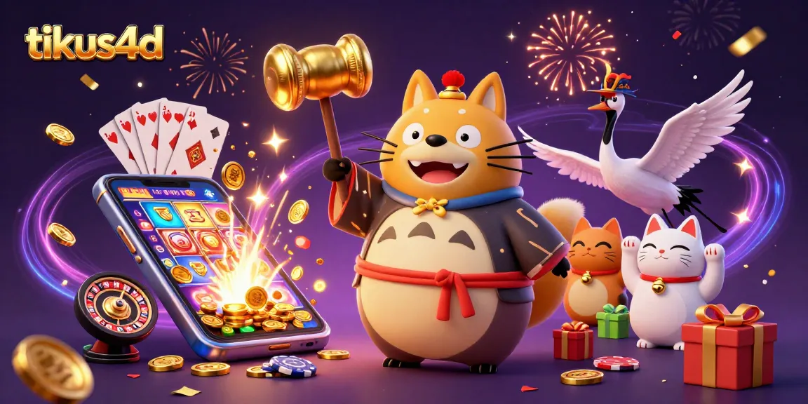 Permainan menyenangkan di tikus4d dengan kucing maneki-neko dan elemen slot yang menarik.