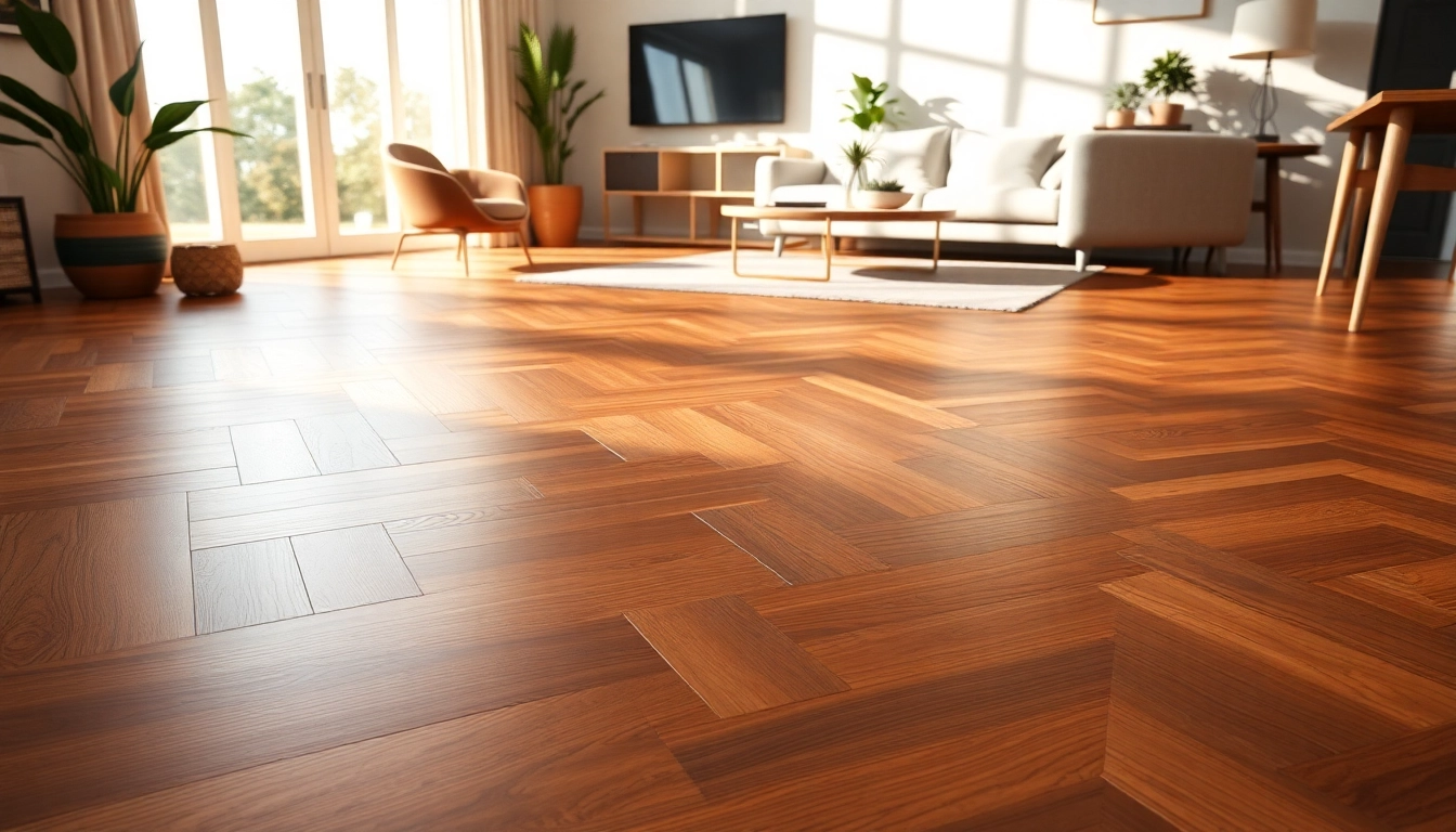Explore lvp flooring near me installed in a stylish living room showcasing elegant wood patterns.