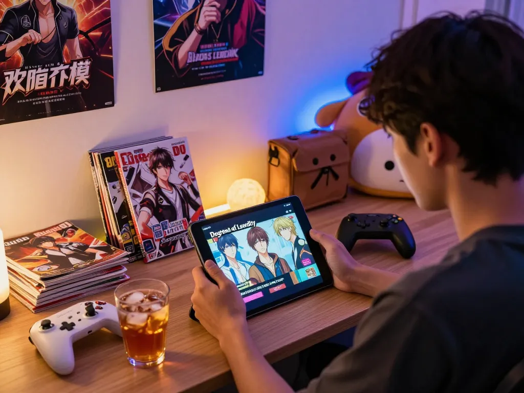 Engaged player enjoying Degrees of Lewdity in a cozy gaming setup with colorful LED lights.