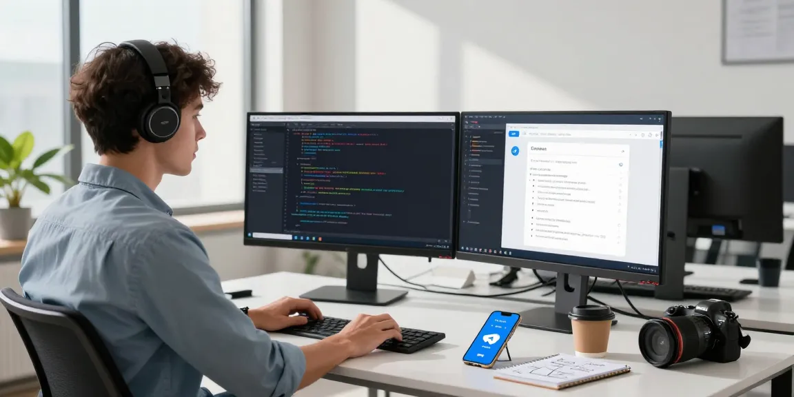 Exploring the Telegram app interface on a computer screen for 纸飞机中文版 in a modern office setting.