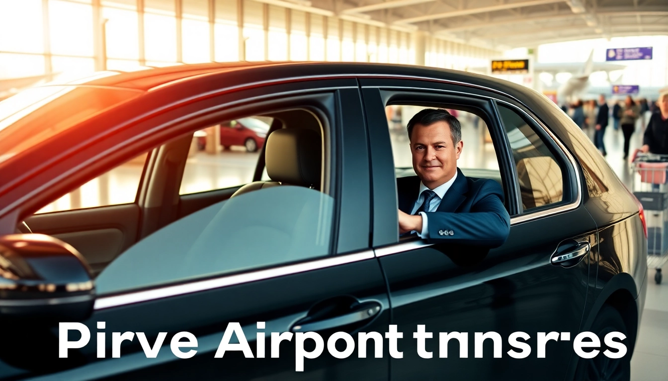 Experience seamless Private Airport Transfers with a professional chauffeur in a luxury sedan.