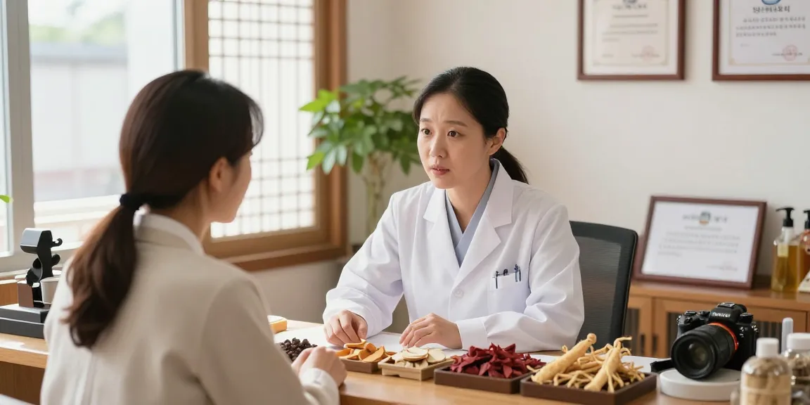 Compassionate consultation with a practitioner at 영통한의원 highlighting holistic health.