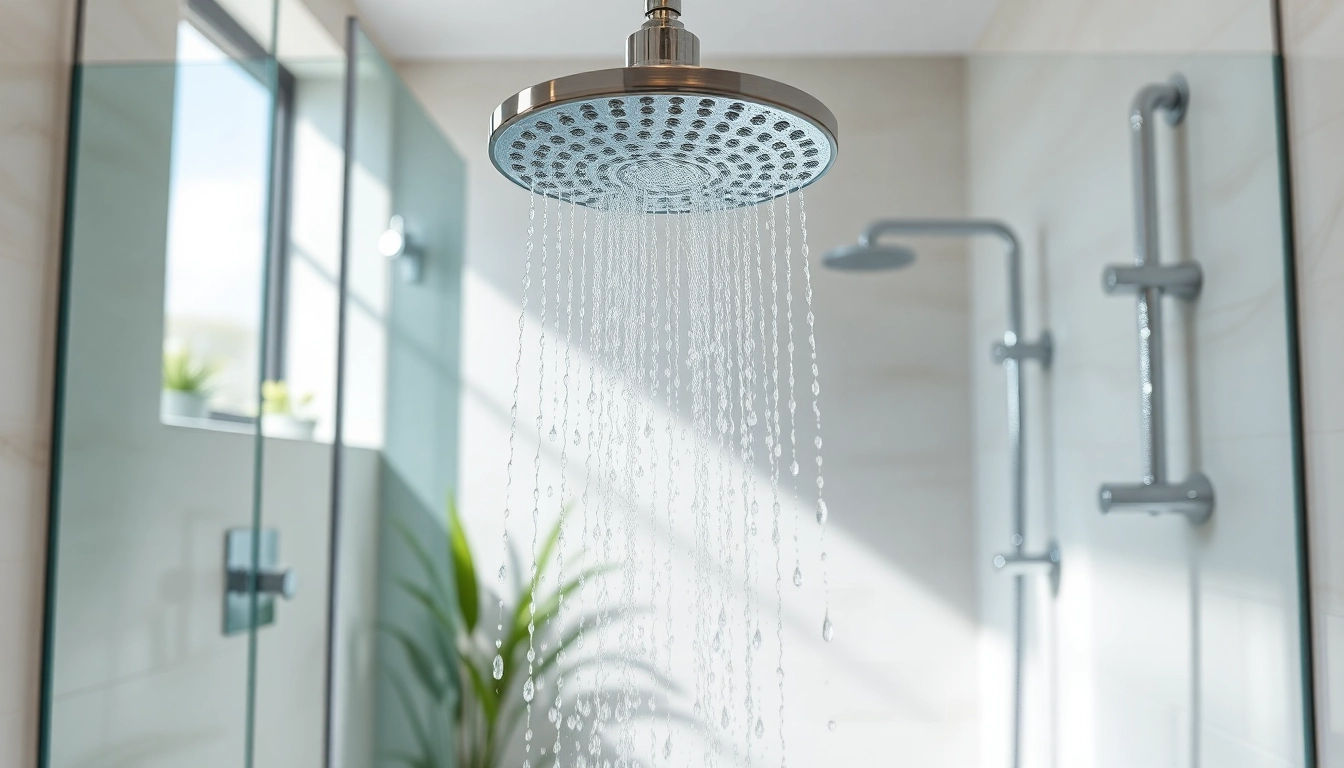 Experience elegant showers Australia with a modern bathroom design featuring sleek fixtures.