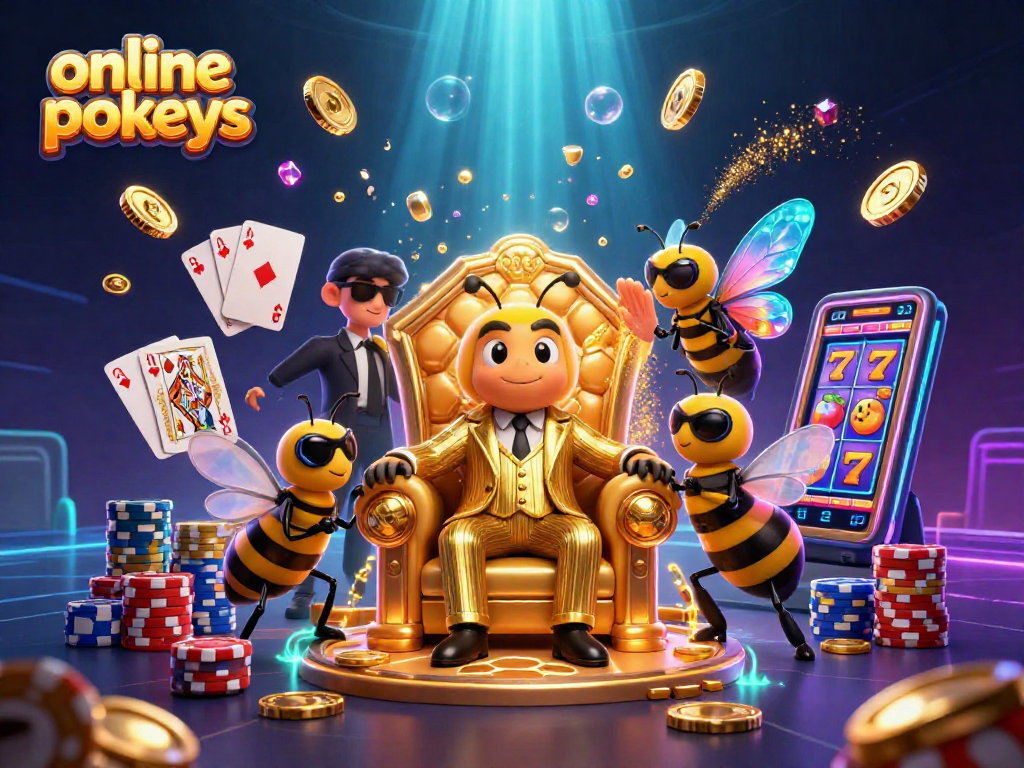 Engage with exciting online pokies gameplay surrounded by colorful casino elements.