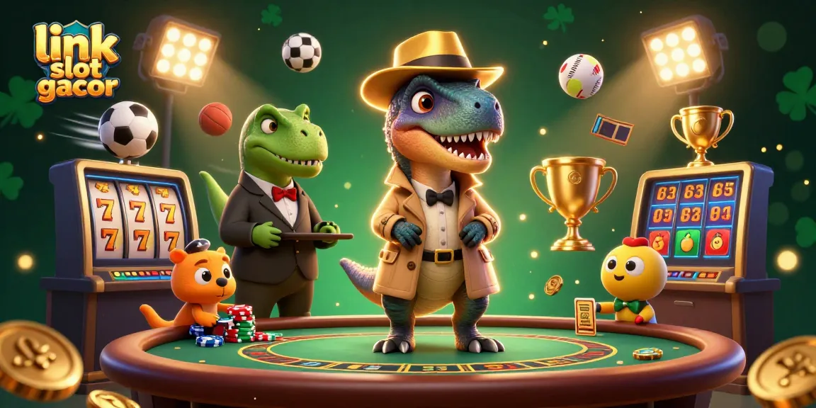 Spin to win with the link slot gacor as cartoon dinosaurs engage in a thrilling jackpot challenge.