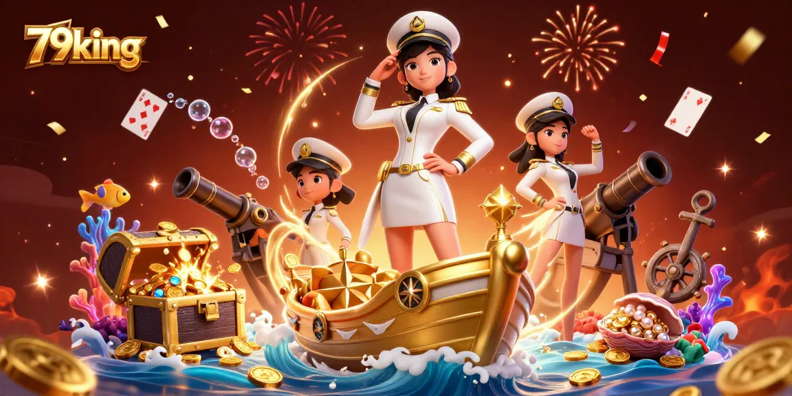 Experience thrilling gameplay at 79king with an elegant visual of an Asian woman commanding a vibrant casino environment.