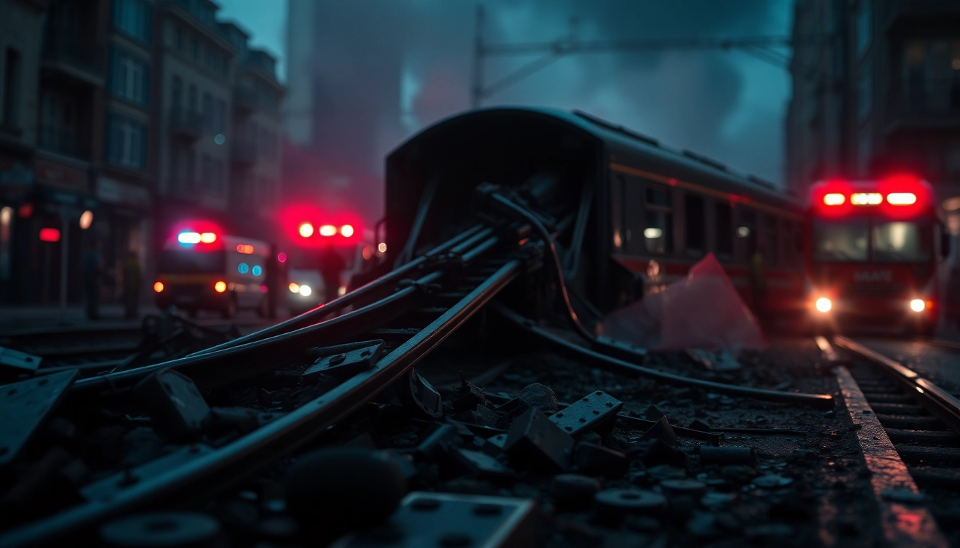 spain train crash scene with debris and emergency responders highlighting the tragedy