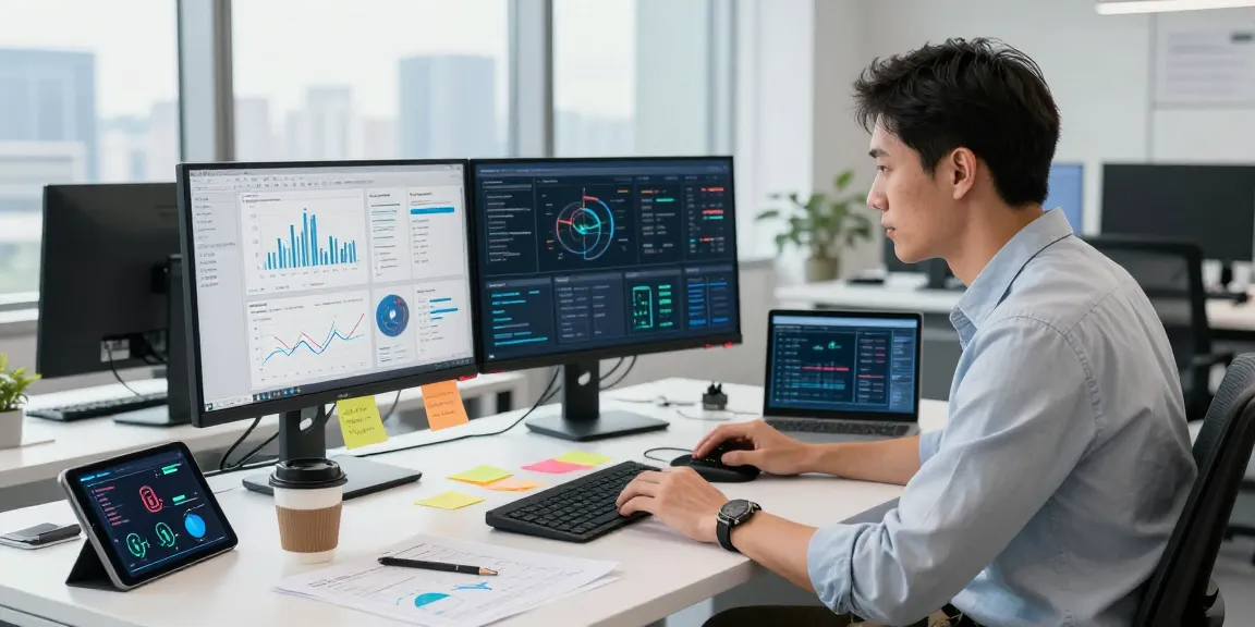 Data scientist analyzing NAGA2000 metrics in a modern tech workspace