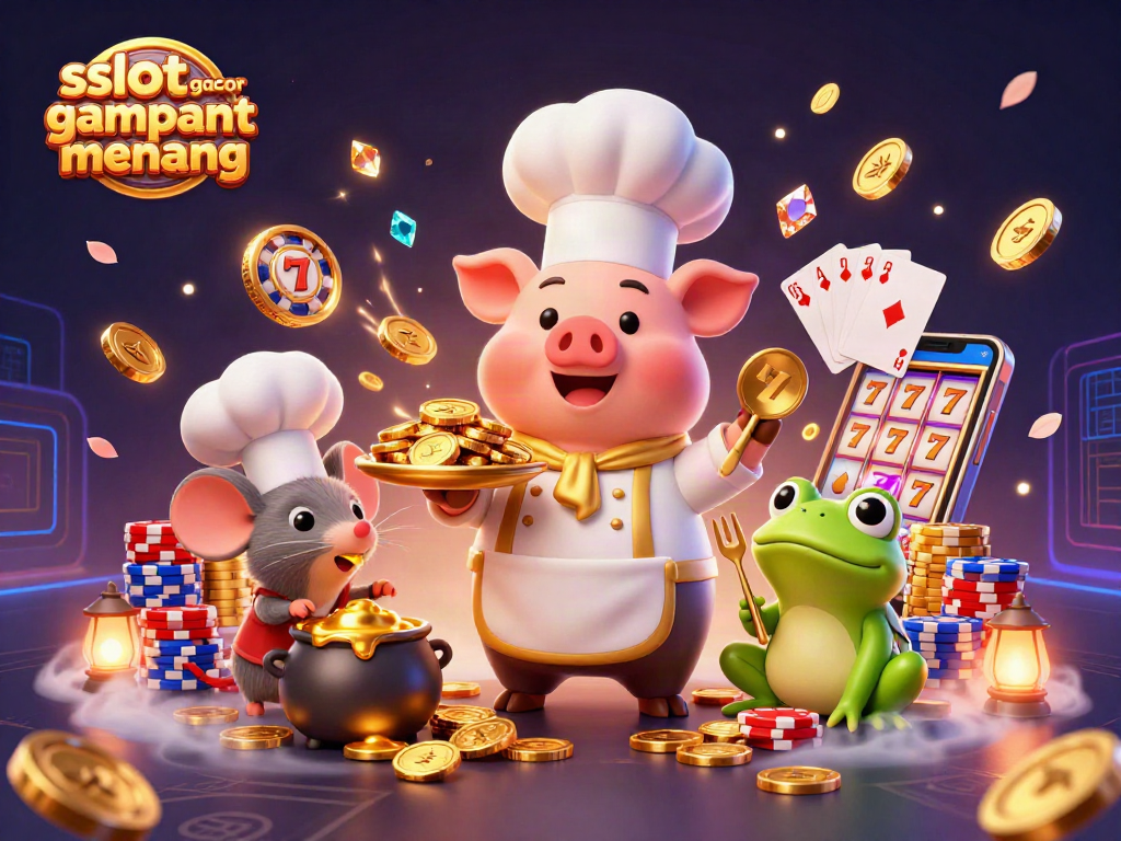 Experience the excitement of slot gacor gampang menang with vibrant characters, gold coins, and dynamic casino action.