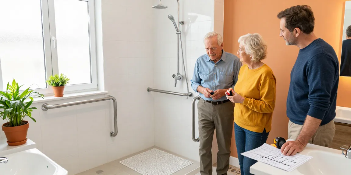 安家SafeHome transforms bathrooms into safe spaces for elderly families, showcasing a beautifully designed safety bathroom.