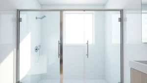 Showcasing elegant sunney shower doors in a beautifully designed bathroom.