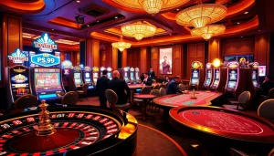 Experience thrilling games at PS99, featuring vibrant slots and an exciting roulette wheel.