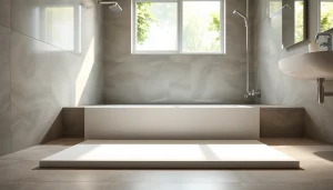 Showcase of a modern shower base installation highlighting sleek design and polished fixtures.