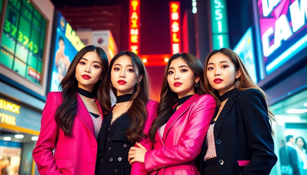 Engaging portrait of blackpink members Jisoo, Jennie, Rosé, and Lisa showcasing their unique styles.