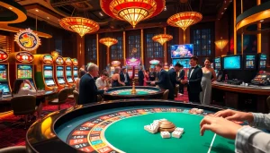 Engaging gameplay of link mahjong unfolds at an exciting casino table, showcasing vibrant poker chips and strategic connections.