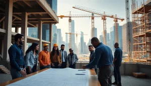 New York City Commercial General Contractor team actively working on a construction site.