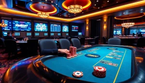 Experience thrilling gameplay at XSMB247 with high-stakes poker and vibrant casino elements.