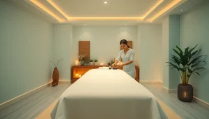 Relaxing 출장안마 spa room with soothing ambiance and professional setup.