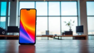 Xiaomi telefon w nowoczesnym biurze, podkreślający jego funkcje i innowacyjny design.