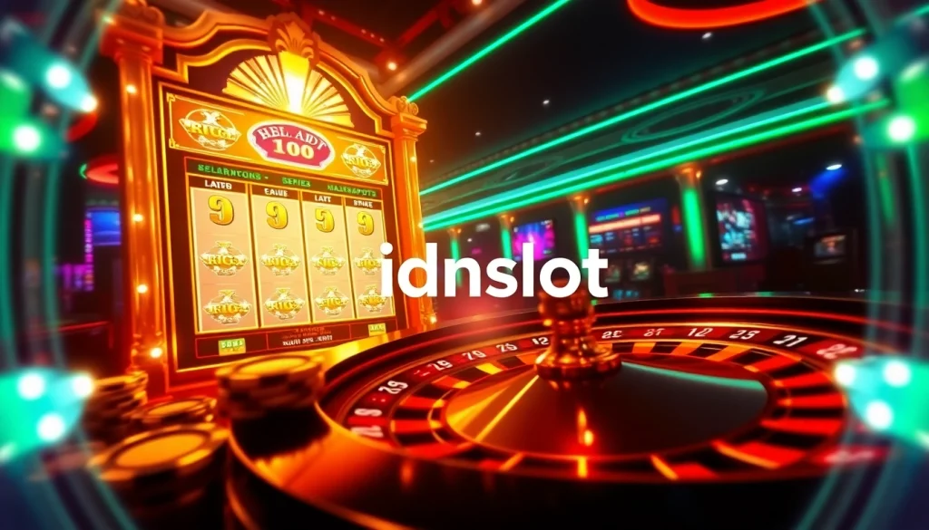 Experience the thrill of idnslot with vibrant slot machine wins and casino excitement.