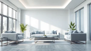 Sleek Illumination enhances a modern living room with stylish LED lighting and minimalist decor.