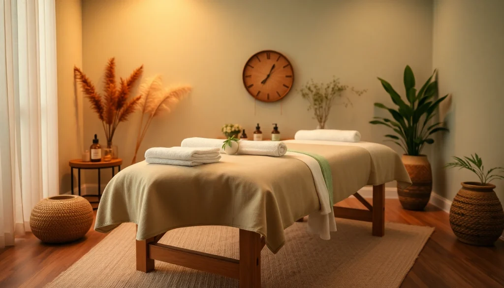 편안한 분위기와 에센셜 오일이 있는 편안한 파주마사지 치료실.