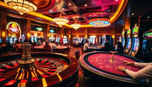 Vivez des moments palpitants dans un casino en ligne de luxe en France avec des joueurs engagés dans des jeux.