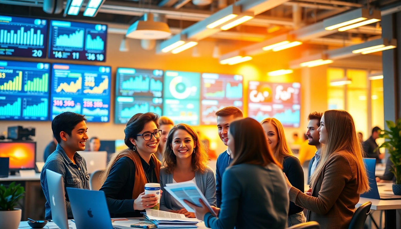 インスタ フォロワー販売を通じてアイデアを交わすマーケティングチームの活気あるシーン