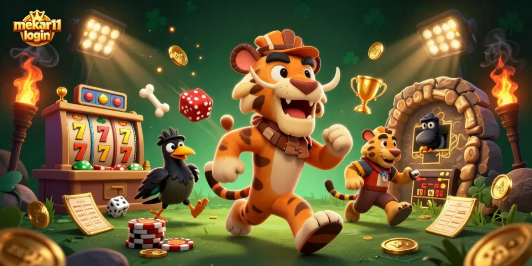 Experience the thrill of winning at mekar11 login with our prehistoric casino adventure showing unique characters and elements.