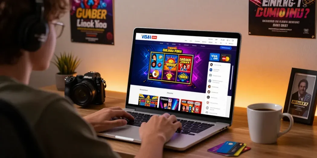Engaging scene of player enjoying credit card casinos at home with https://bhma.org.uk/ on screen, showcasing popular gaming titles and credit card options.